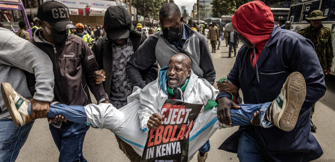 Ebola Protest Kenyans Protesting US Ebola Centre Arrested