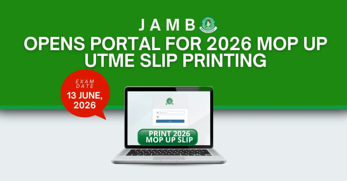 JAMB Opens Mop-Up UTME Slip Printing Ahead Of June 13 Exam