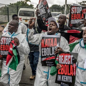 One Killed As Kenyan Protests At U.S. Ebola Centre Turn Violent