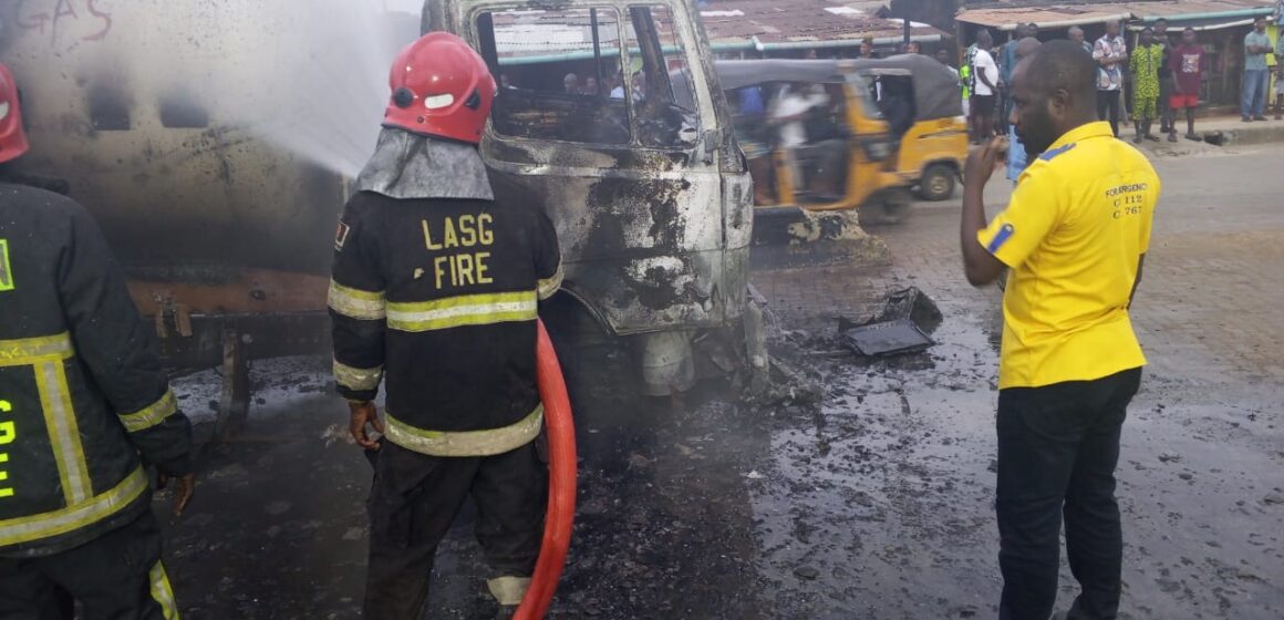 LASEMA Contains Ikotun Gas Tanker Fire, No Casualties Reported