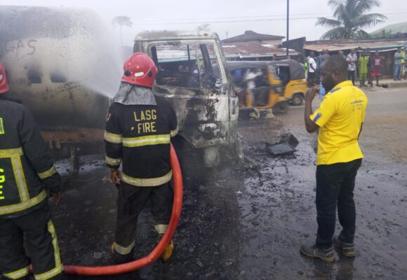 LASEMA Contains Ikotun Gas Tanker Fire, No Casualties Reported