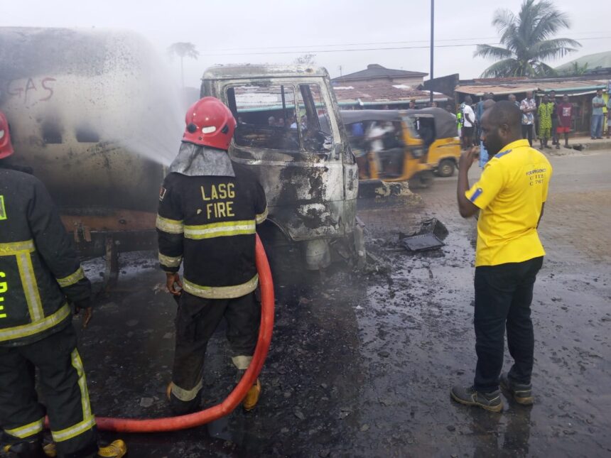 LASEMA Contains Ikotun Gas Tanker Fire, No Casualties Reported