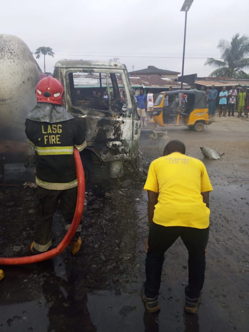 LASEMA Clears Truck Accident, Extinguishes Egbeda Supermarket Fire Safely