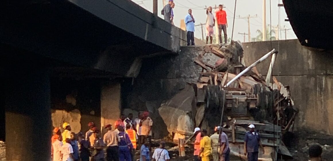 LASEMA Extinguishes Otedola Bridge Tanker Fire, Restores Traffic Flow